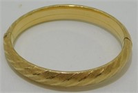 Vintage 14k Gold Filled Hinged Bangle Bracelet