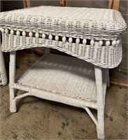 RATTAN END TABLE, 22"H x 18"W x 22"D