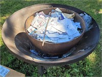 5 ft Solid Metal Fire Pit  (bring help to load it)