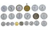 Lot of Antique Pocket Watch Movements with Dials