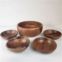 Wood Bowl Set of 5