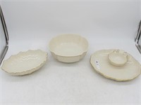 3 PIECE LENOX BOWLS WIDEST IS 12 INCHES ALL CLEAN