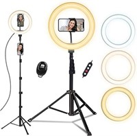 Ring Light with Tripod Stand, 10'' Ring Light