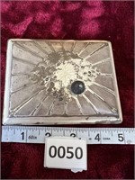 Silver Floral Music Box Lid WORKING