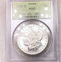 1884-O Morgan Silver Dollar PCGS - MS65