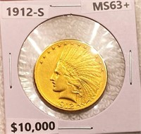 1912-S $10 Gold Eagle CHOICE BU