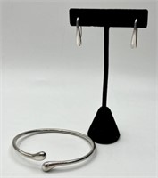 Sterling Bracelet and Earrings Set