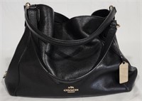 Genuine Leather Coach Shoulder Bag "Edie"