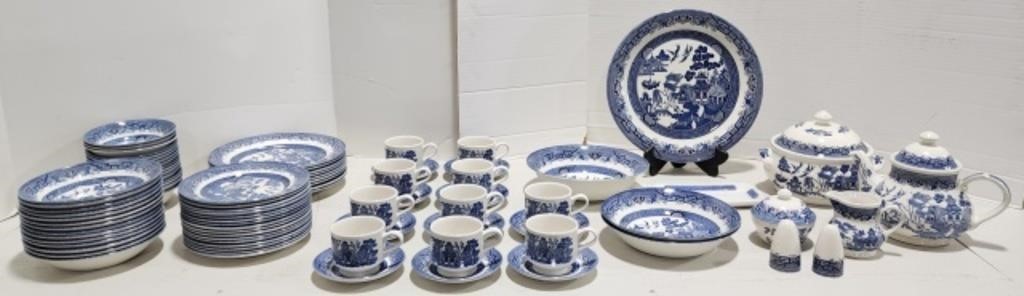 Set of Blue Willow Fine China