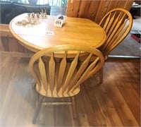 Drop leaf table 42" x 24" (leaves 9") & 2 chairs