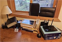 Office lot incl. wifi routers, photo paper, radio&