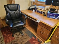 Desk, office chair w/ matching file cabinets....