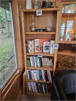 Oak bookshelf 72" t x 24" w x 10" d