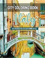 City Coloring Book ITALY:Anime Style