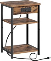 Rolanstar End Table with Charging Station