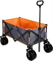 Foldable Utility Wagon Cart, Orange