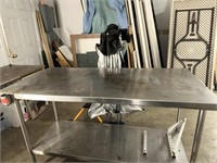 STAINLESS STEEL KITCHEN ISLAND WITH CAN OPENER
