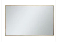 Large Brass Modern Mirror (48 in. H x 30 in. W)