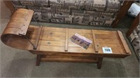 Really cool sled coffee table 24" t x 47" x 14.5"