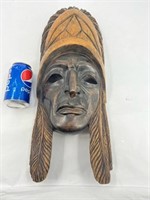 Grand masque Autochtone en bois
