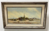John (Len Jong) Loo Arizona Desert Oil Painting