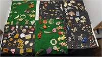 PLETHORA OF PINS-BROOCHES-EARRINGS