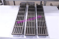 LOT, 3PCS. BAKERS PRIDE STEEL CHARBROILER GRILLS