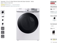 A80 Samsung - 7.5 cu. ft. Smart Electric Dryer