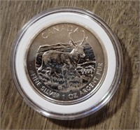 One Ounce Silver Round: Antelope