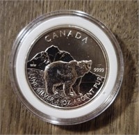 One Ounce Silver Round: Polar Bear