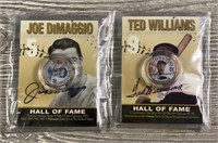 Joe DiMaggio & Ted Williams Collector Coins