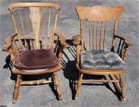 (2) Wood Rocking Chairs
