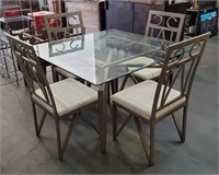 Glass Top Table w/ 4 Chairs