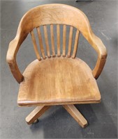 Wood Rolling Desk Chair