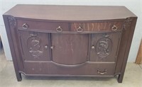 Antique Carved Side Board Cabinet