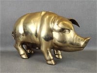 Large Brass Piggy Bank