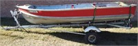 Aluminum 13' Fishing Boat, Trailer, Oars & More