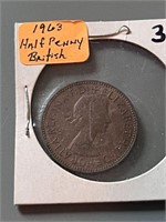 1963 UK 1/2 Penny