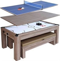 Hathaway Driftwood 7-ft Air Hockey Table Tennis C