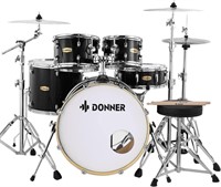 Donner Drum Set Adult with Practice Mute Pad,5-Pi