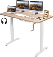 COSTWAY Crank Height Adjustable Standing Desk, wi