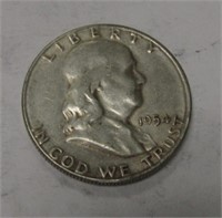 1954-S Franklin Half Dollar 90% Silver