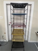 Rolling Collapsible Rack w/Bread Trays