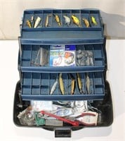 Assorted Fishing Tackle, Flambeau Plastic Box