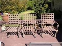 3 METAL CHAIRS