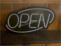 lighted open sign no power cord