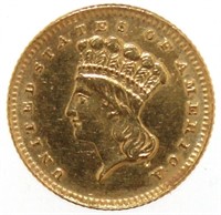 1858 Indian Princess $1.00 Gold Coin