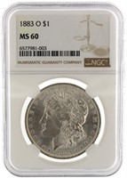 1883 New Orleans MS60 Morgan Silver Dollar