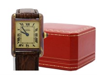 Cartier Must De Lady Tank Vermeil w/Box