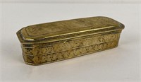 Antique Dutch Brass Snuff Tobacco Box